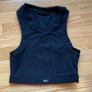 Set Active High Neck Bra Sportbody Onyx Black